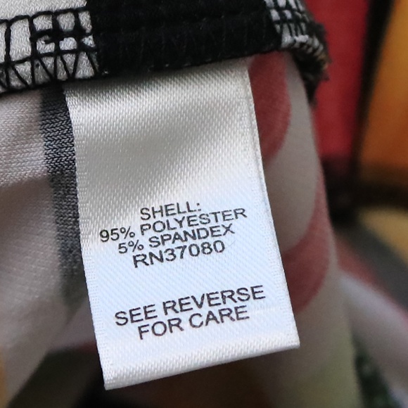 C Est 1946 Women Size M Colorful Stripe Stretch Pull On Wide Leg High Rise Pants - Picture 9 of 10